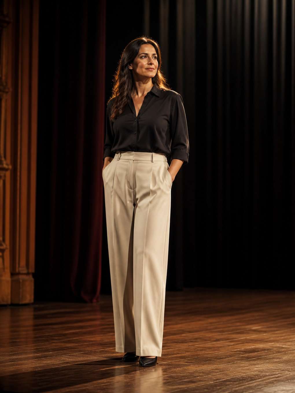 apresentação em teatro com luz lateral - exemplo de fotos no palco