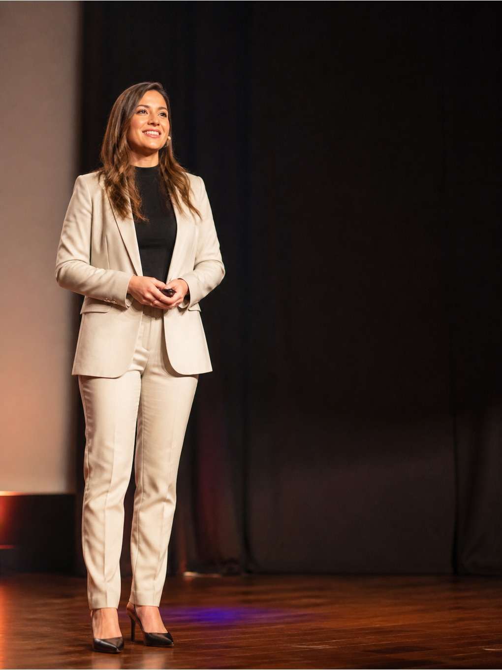 palco com espaço para texto - exemplo de fotos no palco