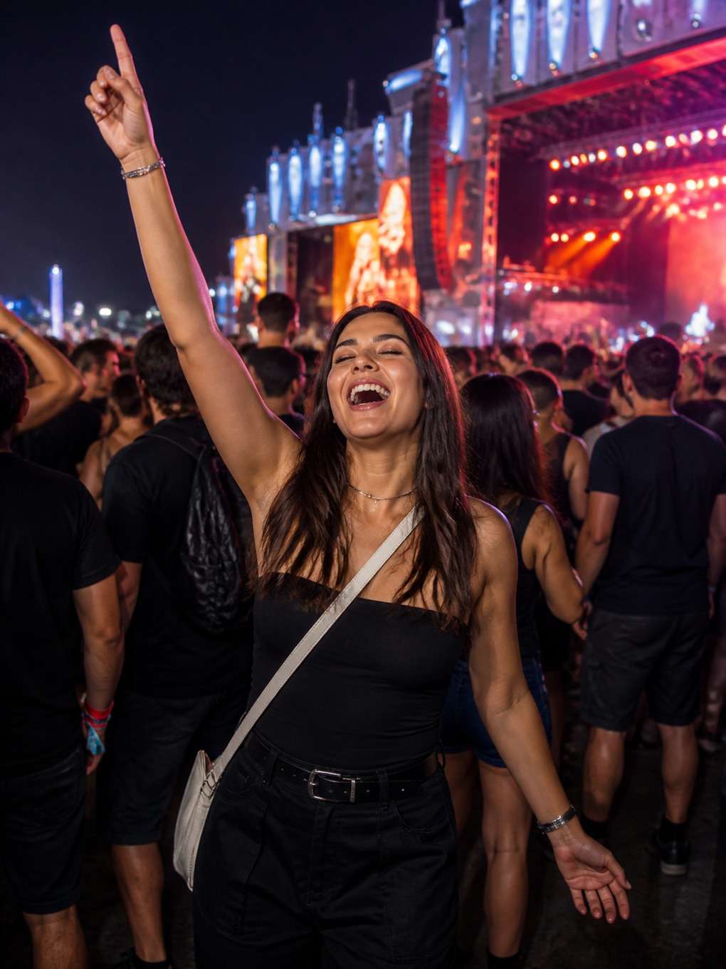no meio da multidão com energia de show - exemplo de fotos no rock in rio