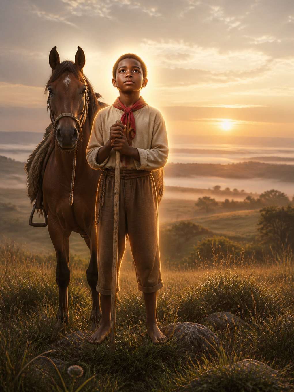 negrinho do pastoreio nos pampas - exemplo de imagens do folclore brasileiro com