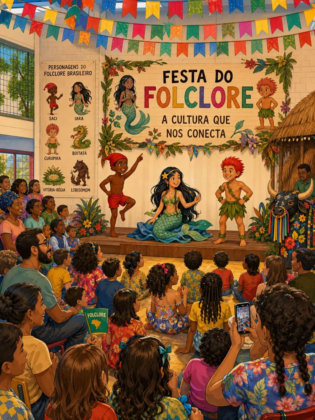 festa do folclore em escola brasileira - exemplo de imagens do folclore brasileiro com