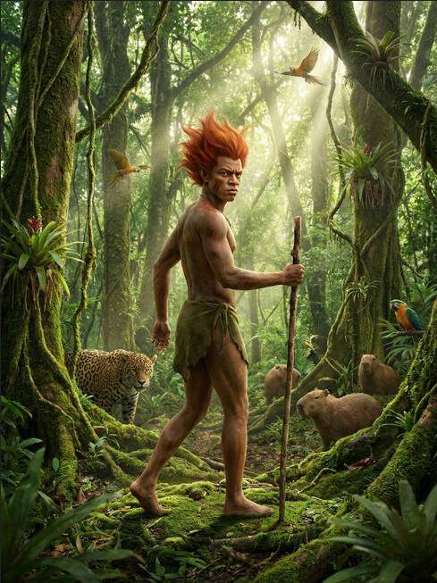 curupira protetor da floresta - exemplo de imagens do folclore brasileiro com