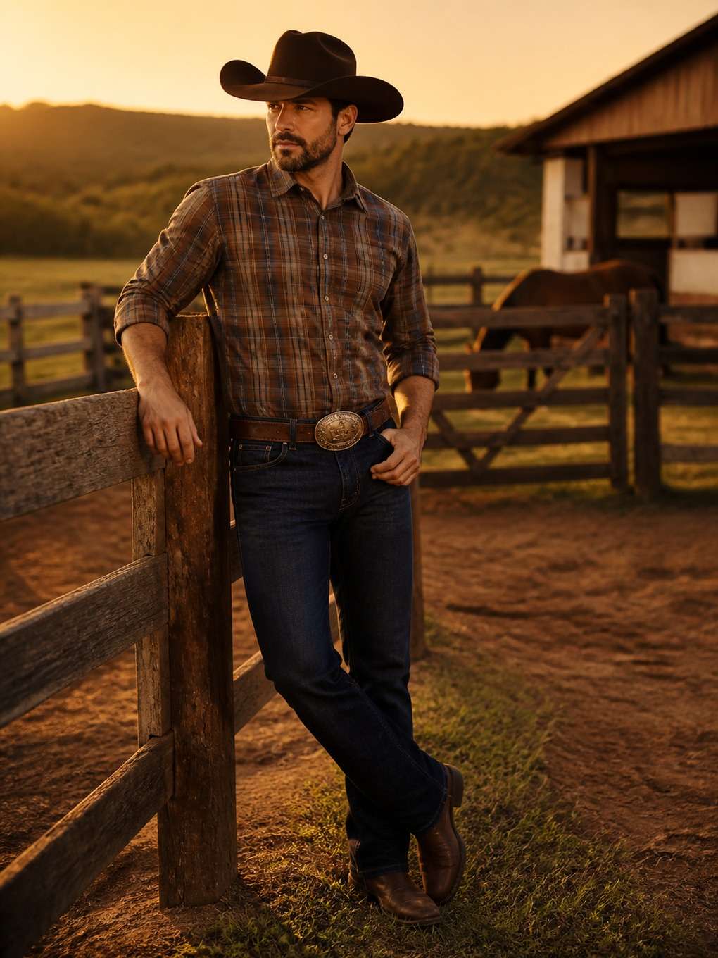 sertanejo clássico com chapéu e jeans - exemplo de look sertanejo masculino