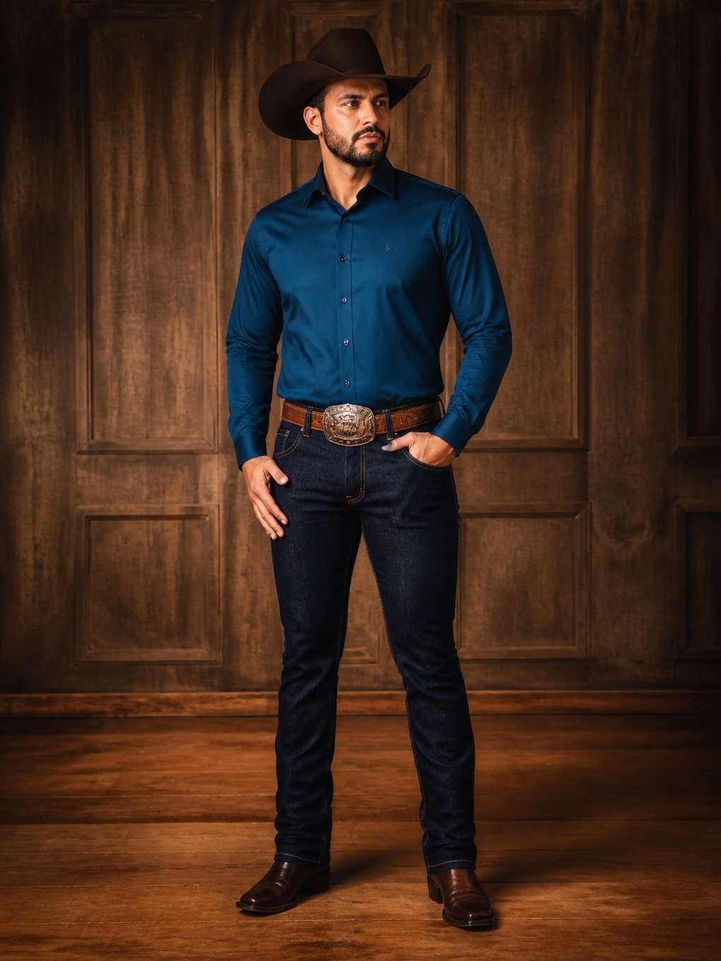 sertanejo premium com fivela marcante - exemplo de look sertanejo masculino