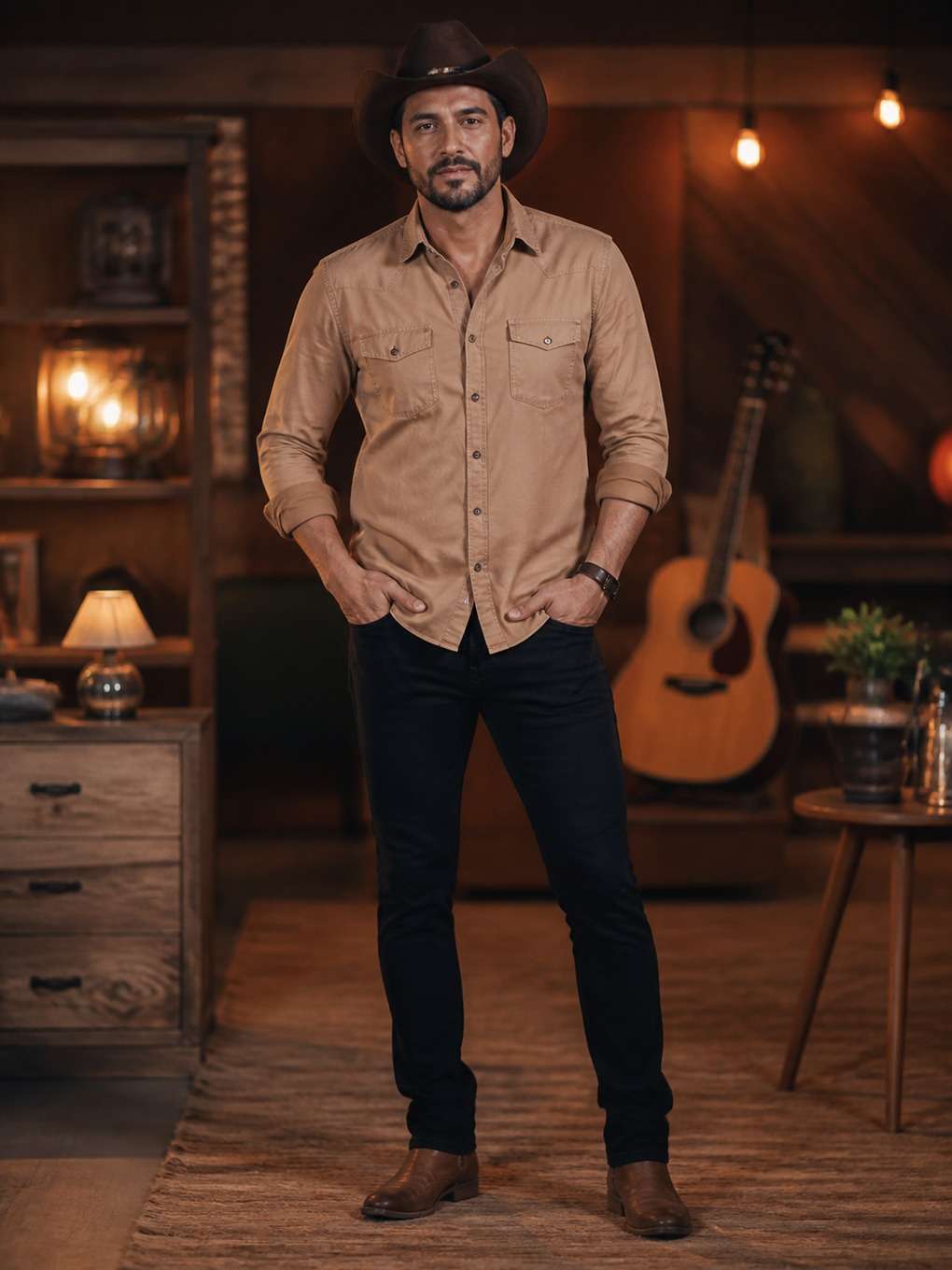 sertanejo de gravação acústica - exemplo de look sertanejo masculino