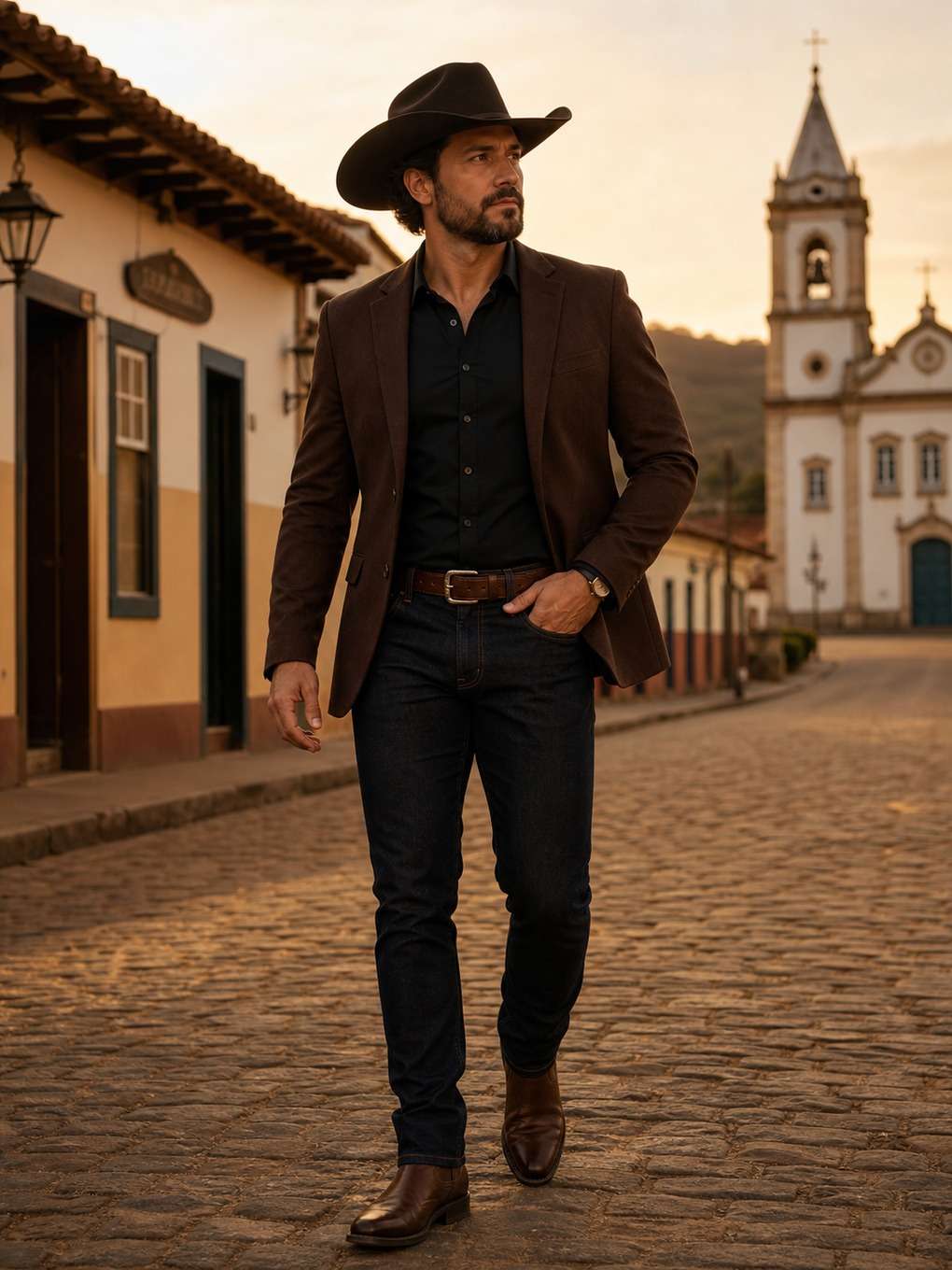 visual sertanejo com blazer e bota - exemplo de look sertanejo masculino