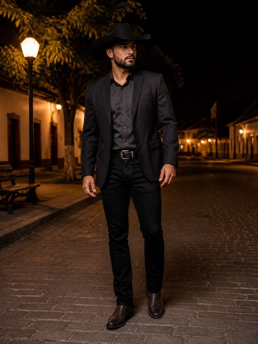 sertanejo noturno sofisticado - exemplo de look sertanejo masculino