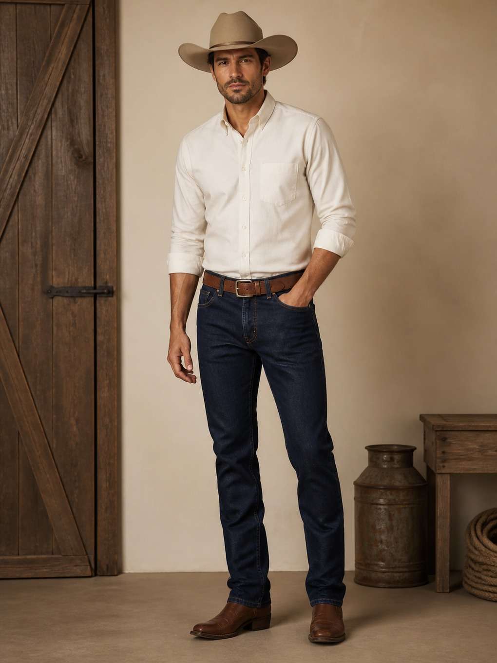 sertanejo minimalista contemporâneo - exemplo de look sertanejo masculino