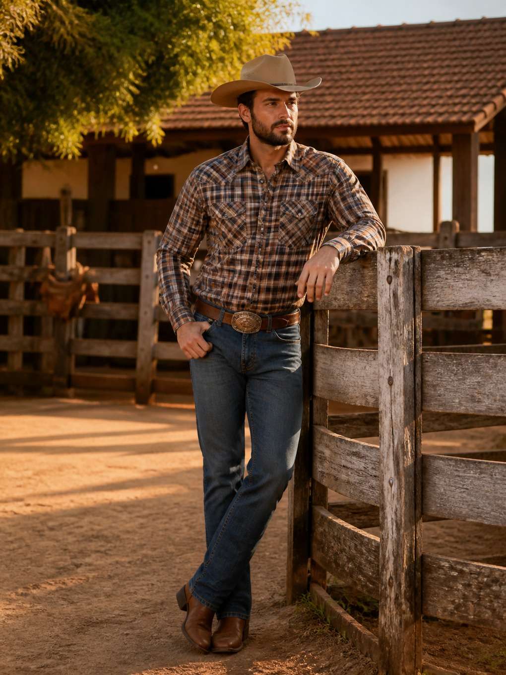 visual sertanejo raiz com clima de fazenda - exemplo de looks sertanejos