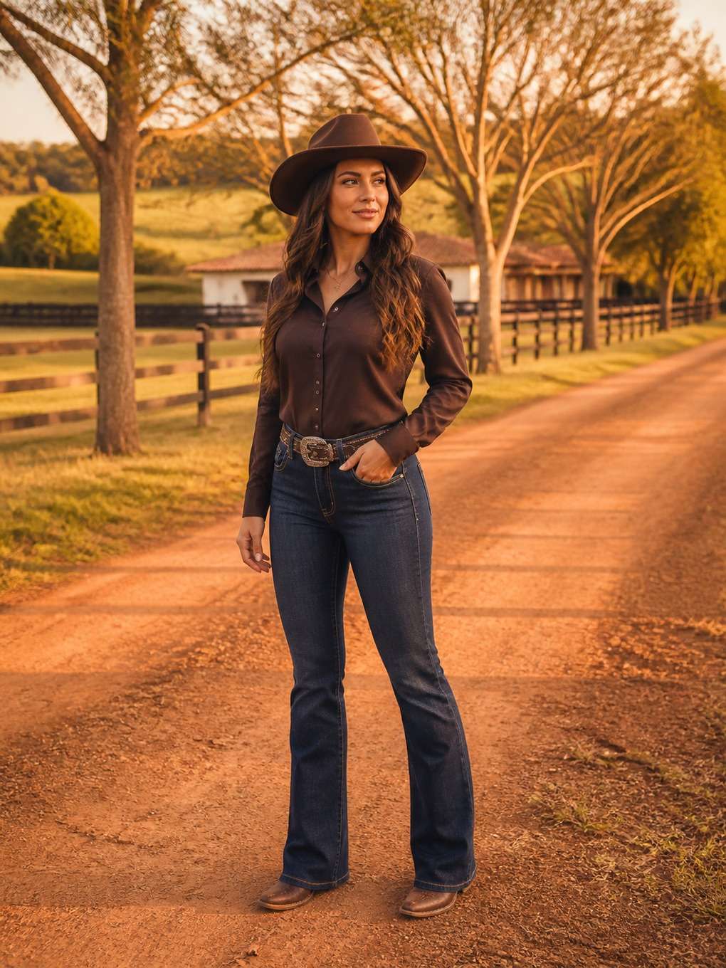 look sertanejo para ensaio em estrada de terra - exemplo de looks sertanejos