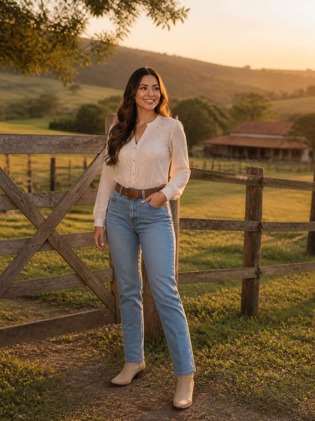 look sertanejo romântico para casal em ensaio - exemplo de looks sertanejos