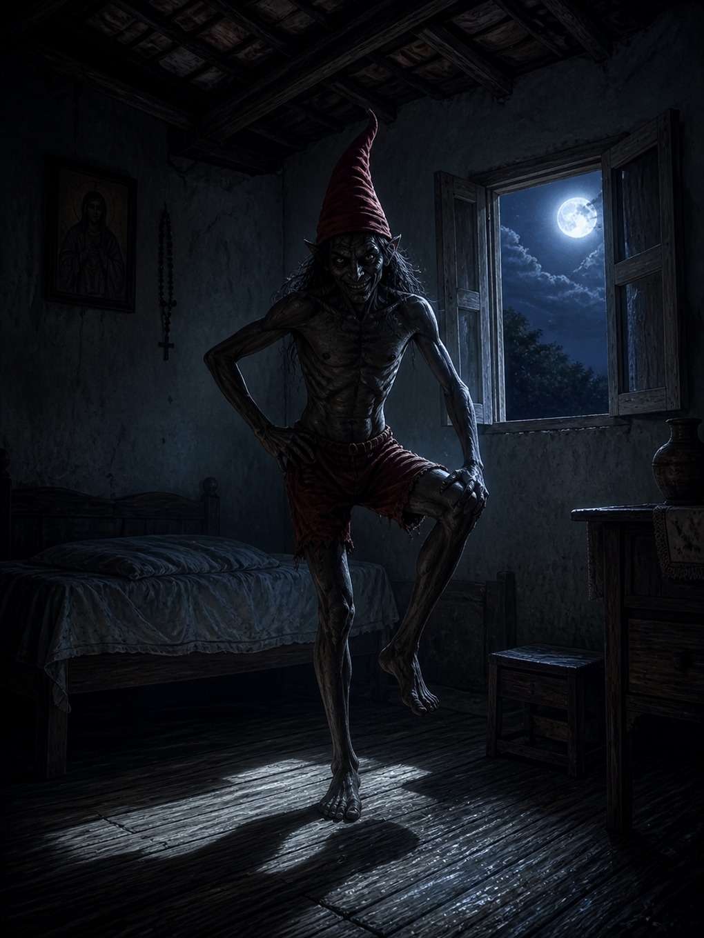 pisadeira no quarto simples - exemplo de personagens do folclore brasileiro com