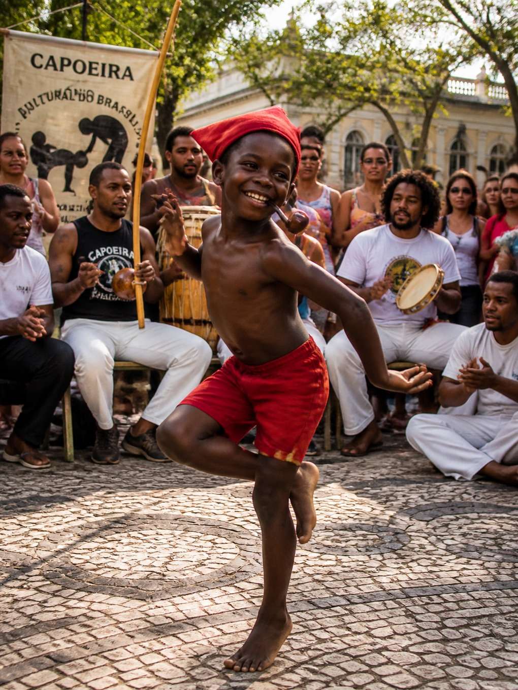 saci-pererê e roda de capoeira - exemplo de saci-pererê com