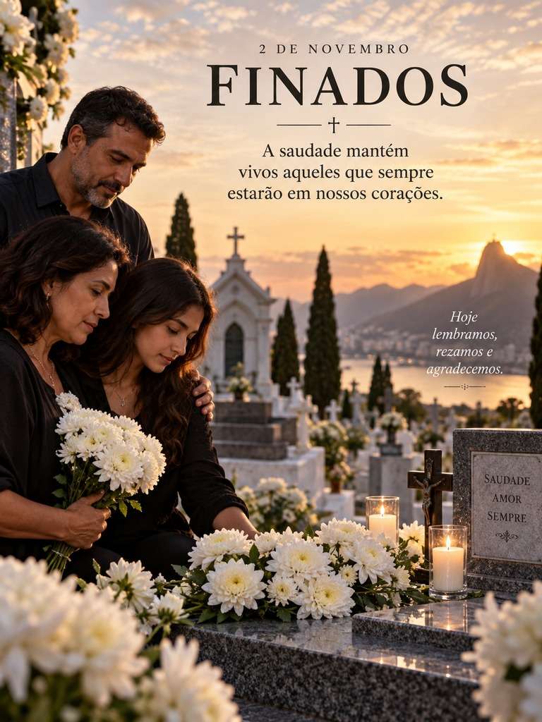 Cartão de Finados para feed gerado com IA