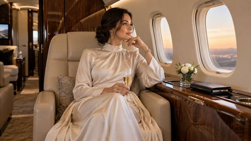 Versão milionária em lounge de jet gerada com IA