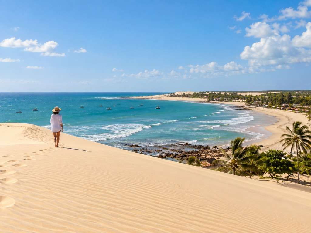 Foto de dunas no Nordeste gerada com IA