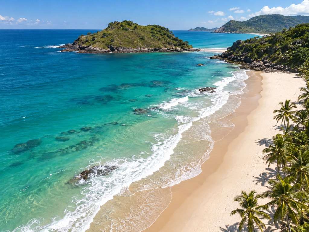 Foto de mar aberto gerada com IA