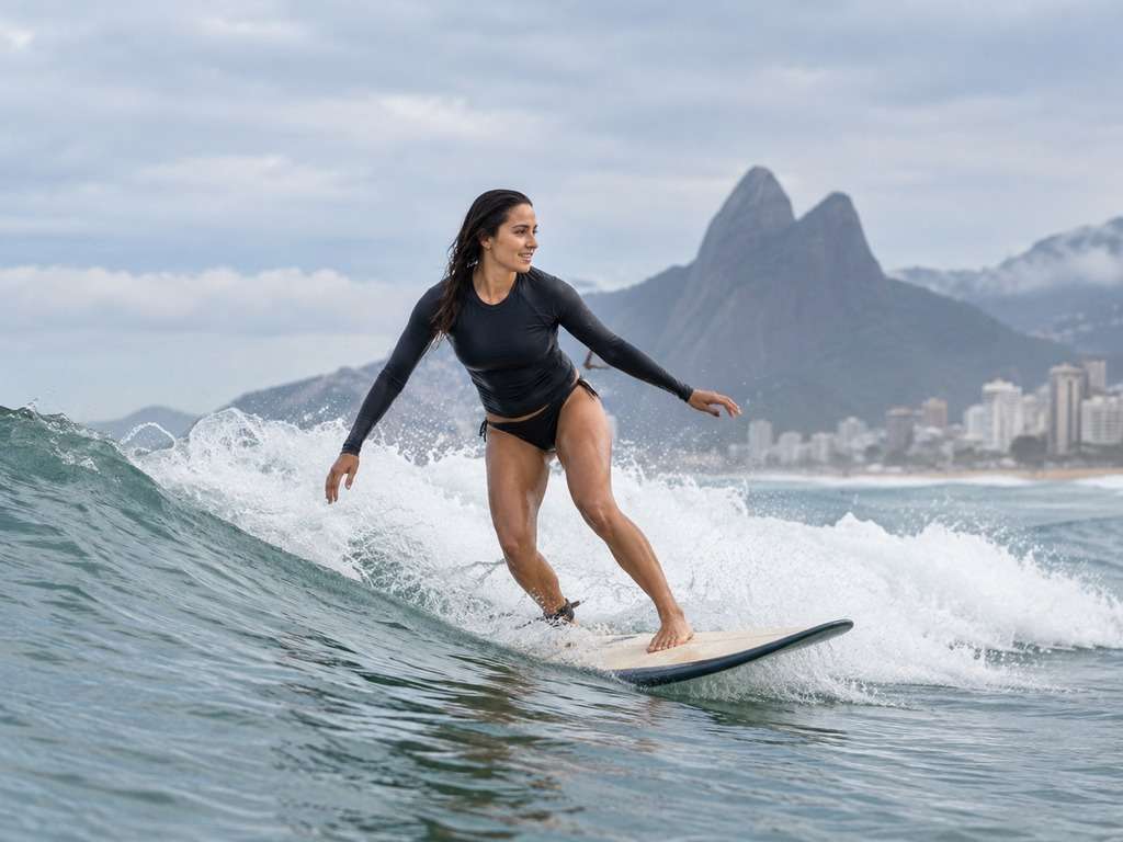 Foto de surf gerada com IA