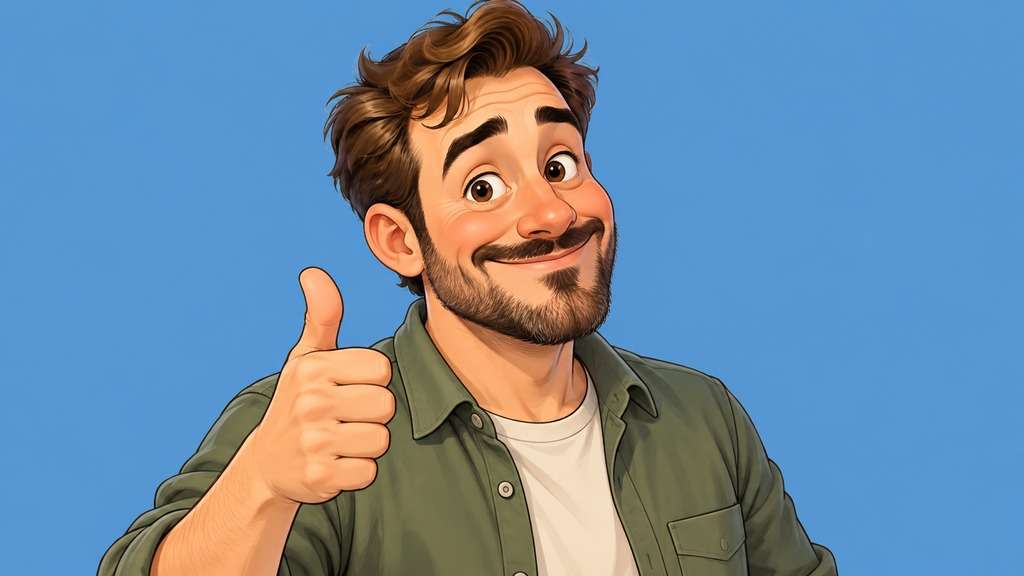 Foto transformada em caricatura leve com IA