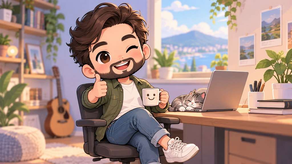 Foto transformada em chibi com IA