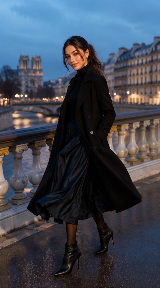 Prompt IA Éditorial & couverture magazine - Pont parisien au vent