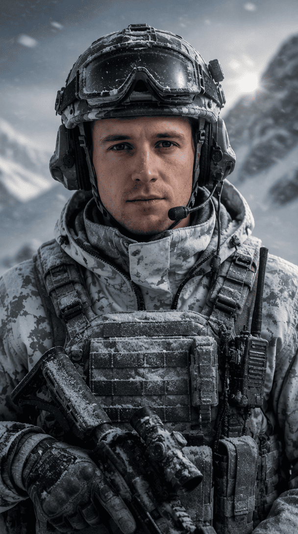 Portrait militaire IA après transformation