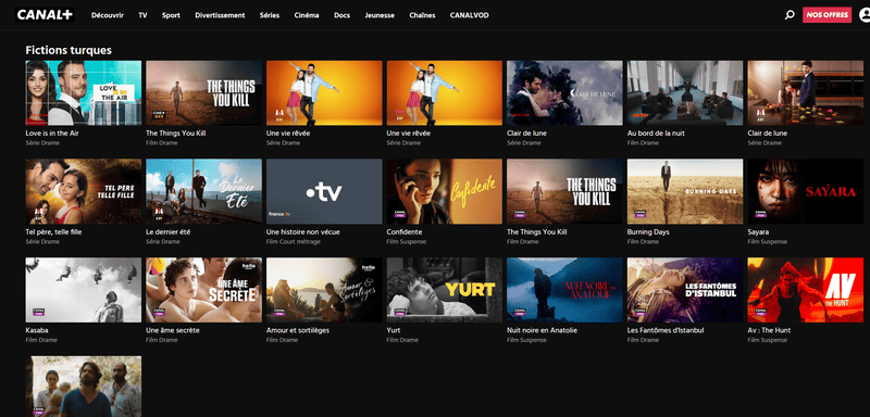 Séries turques avec sous-titres francais sur canal+