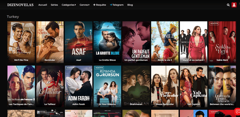 Séries turques avec sous-titres francaise sur dizinovelas