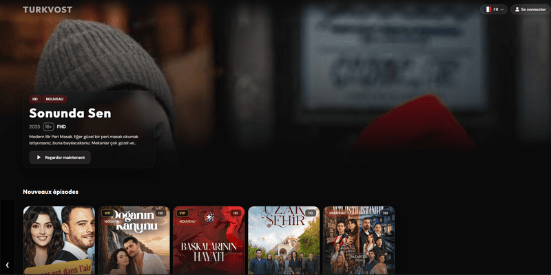Séries turques avec sous-titres francaise sur TurkVOST