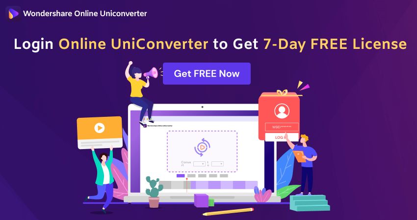 Login Online UniConverter to get 7-Day Free license