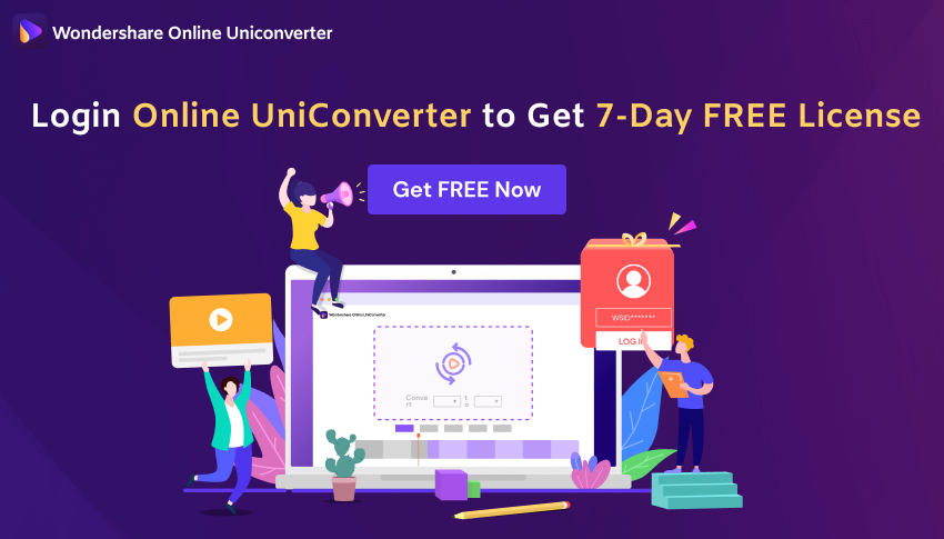 Login Online UniConverter to get 7-Day Free license