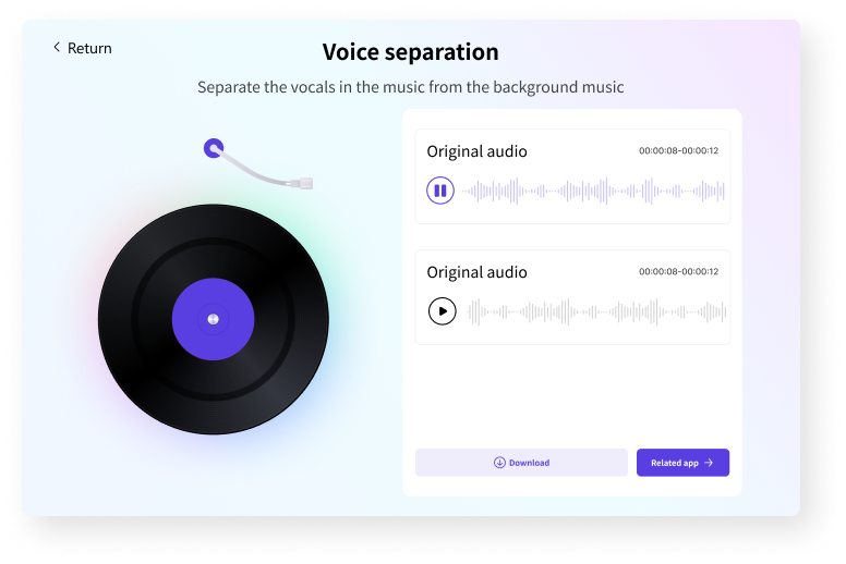 edit and export audio with audio waveform