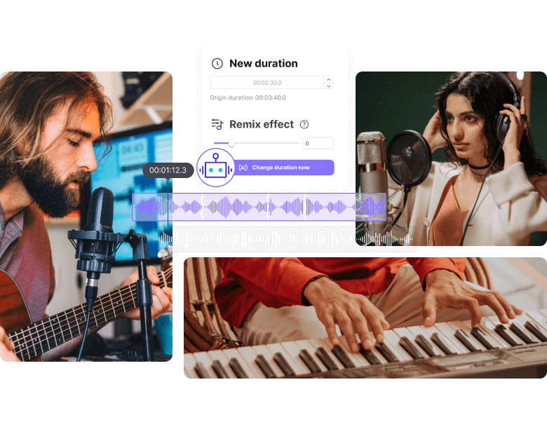 Sæt tabellen op Et kors døråbning AI Music Remixer Online - Create Your Wanted Audio for Free
