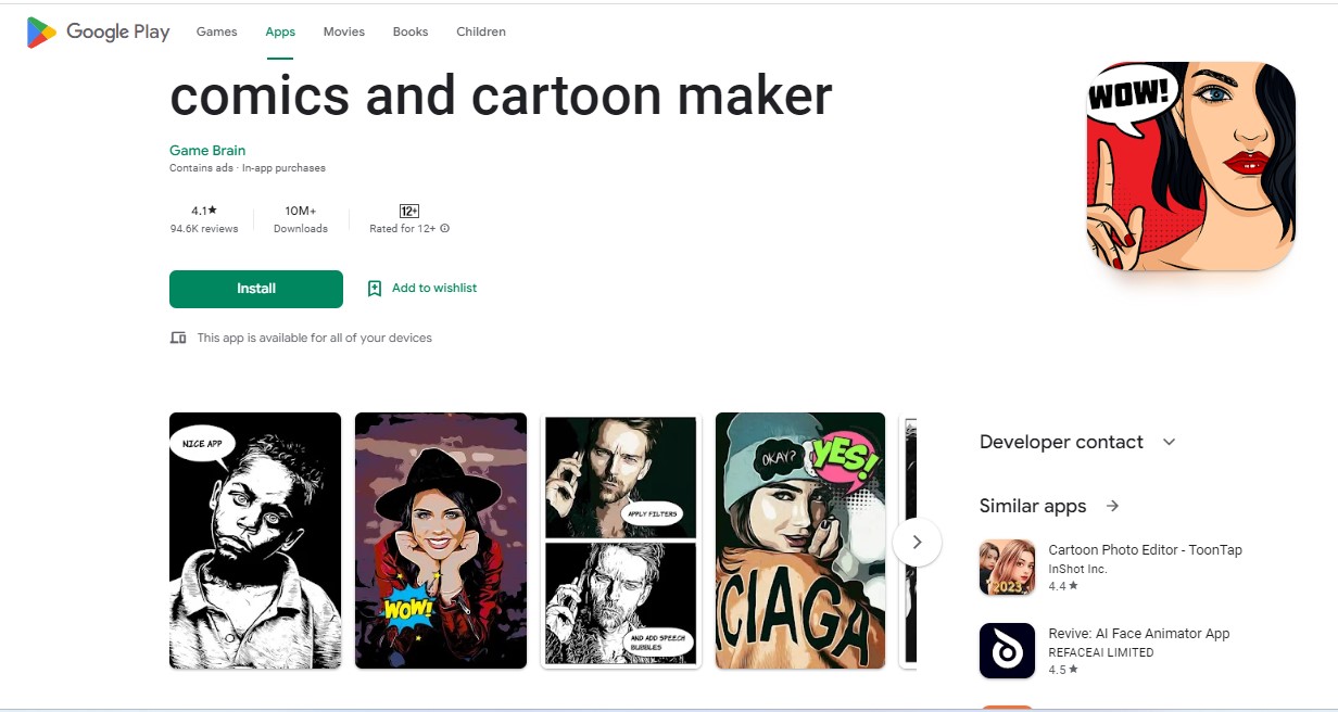 comics and cartoon maker