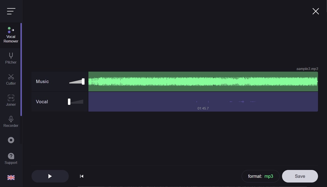 l'extraction et l'isolation vocales