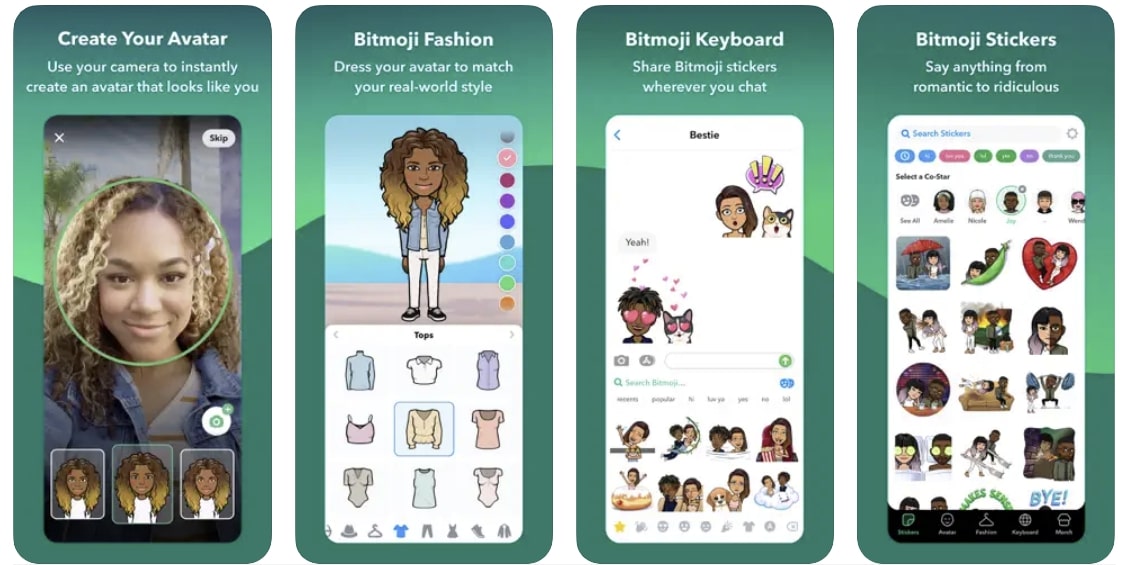 bitmoji cartoon creator app