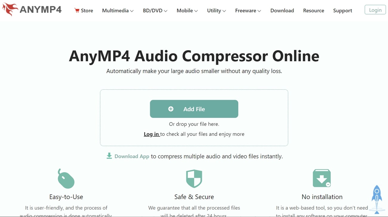 anymp4 online audio compressor