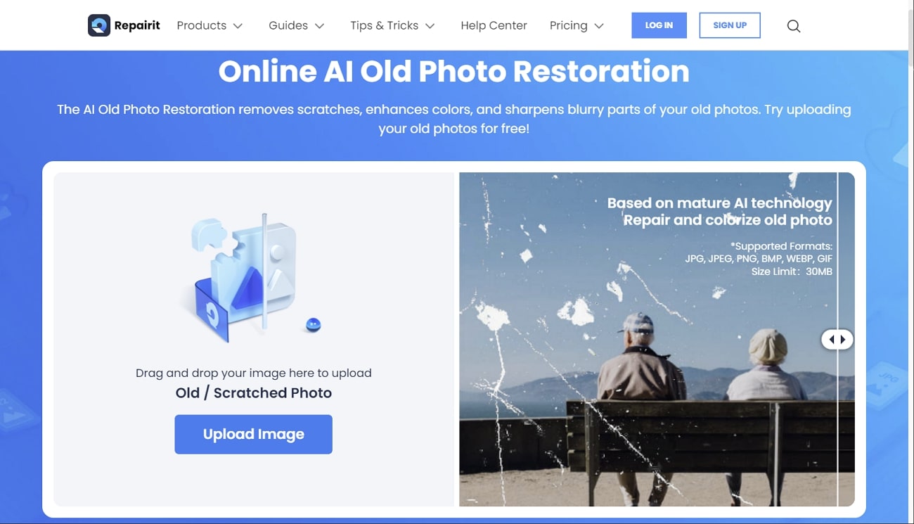 repairit old photo restoration tool