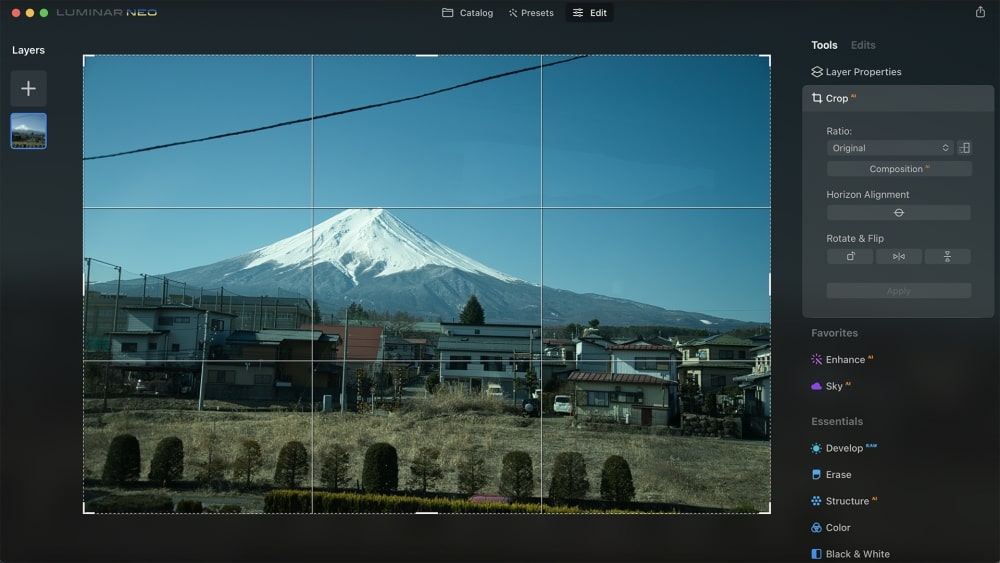 luminar neo interface