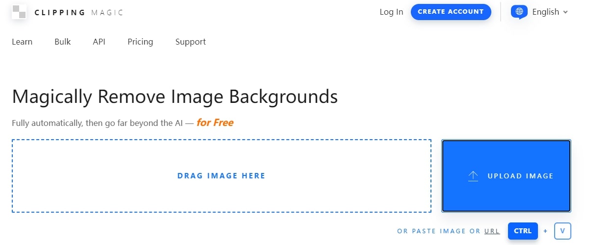 upload image to clipping magic