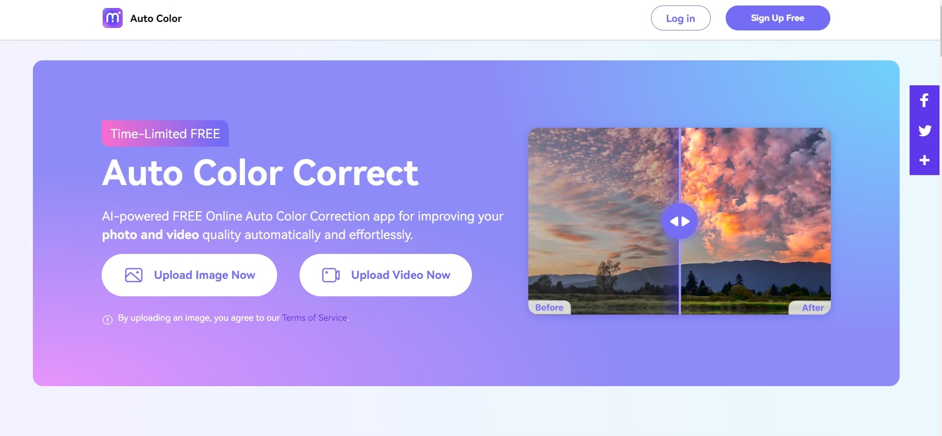 auto color correct interface