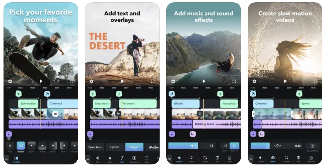 splice video übergangs app