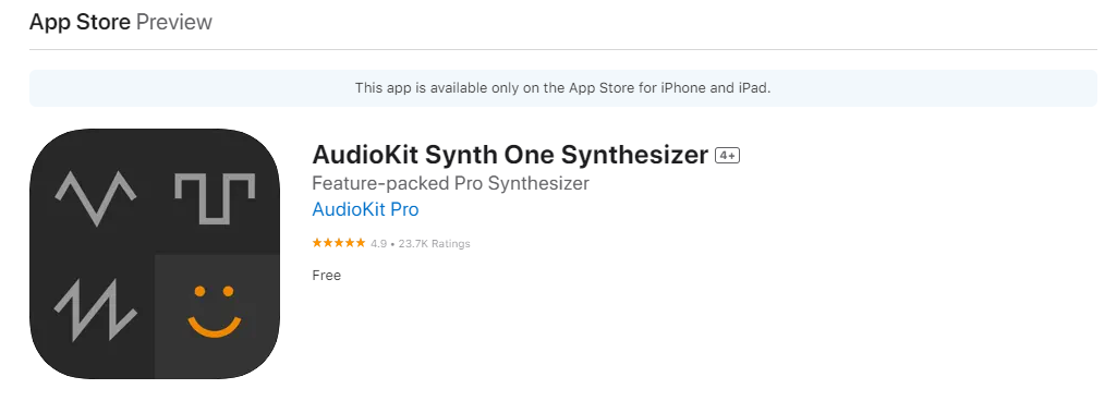 AudioKit Synth One Synthesizer