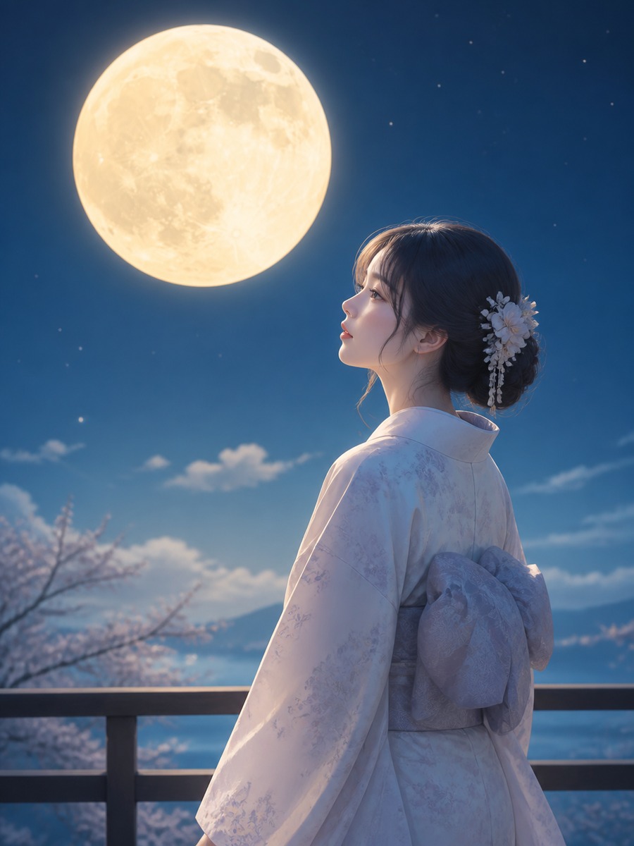 和服 × 満月 作例12の作例画像