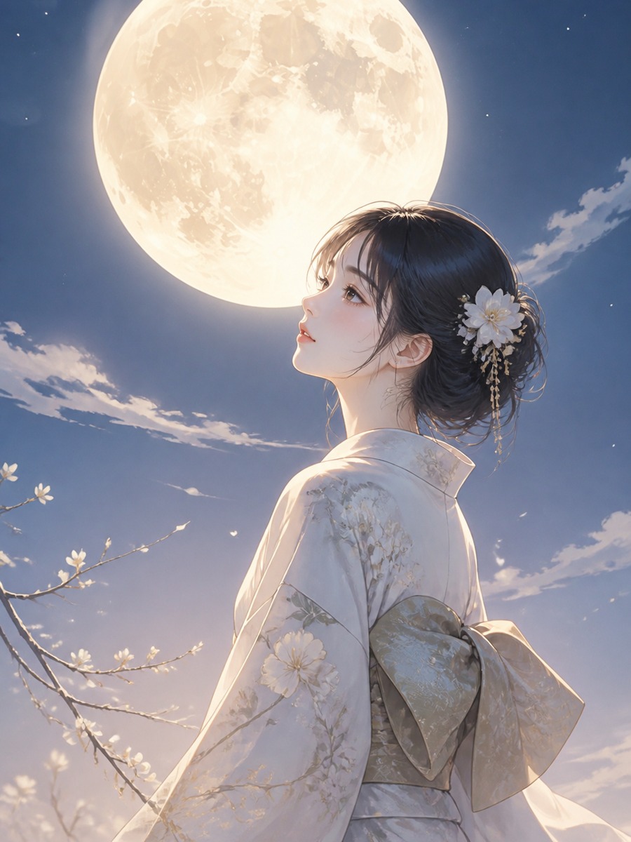 和服 × 満月 作例17の作例画像