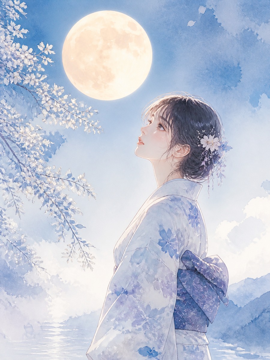 和服 × 満月 作例19の作例画像
