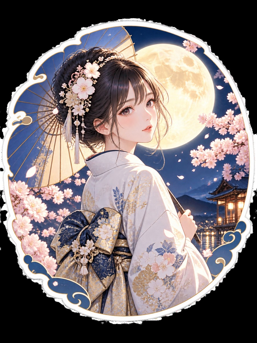 和服 × 満月 作例20の作例画像