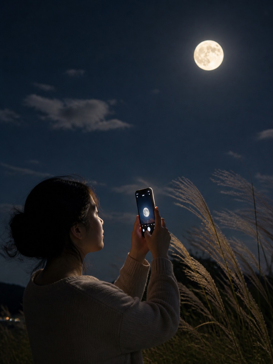 スマホで月を撮る月見スナップの作例画像