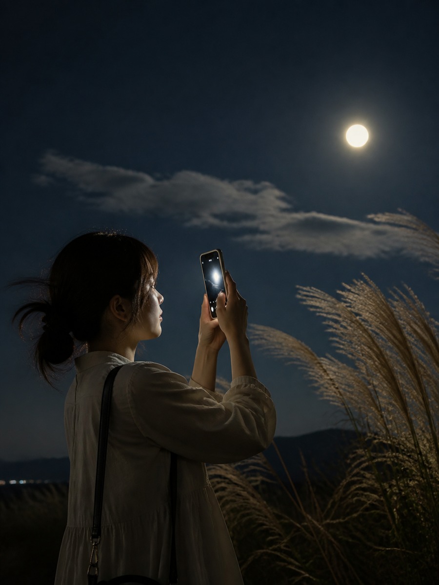 スマホで月を撮る月見スナップの作例画像