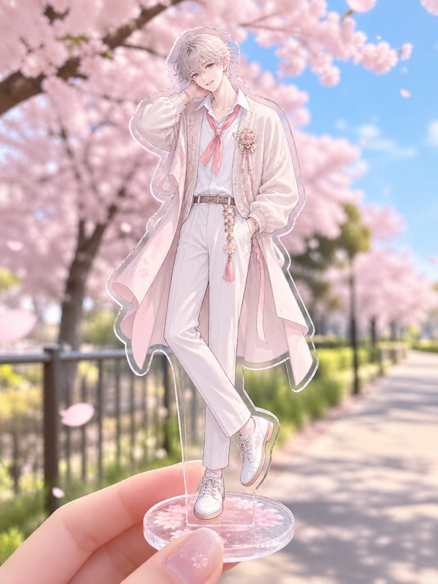 桜と推しアクスタの作例画像